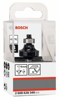 Карнизная фреза Bosch 8 мм (калевочная), R1 6 mm, L 13,5 mm, G 53 mm 2608628340 (2.608.628.340)